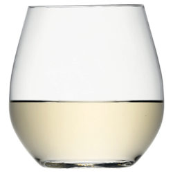 LSA International Wine Collection Stemless White Wine Glasses, Set of 4